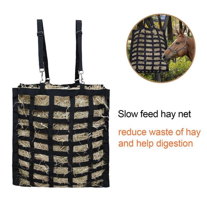 Easy-feed Patented Four Sided Slow Feeder Horse Hay Bag Farm Animal Hay Bale Storage Bag Sheep Feeding Tote Bag Travel Feeder