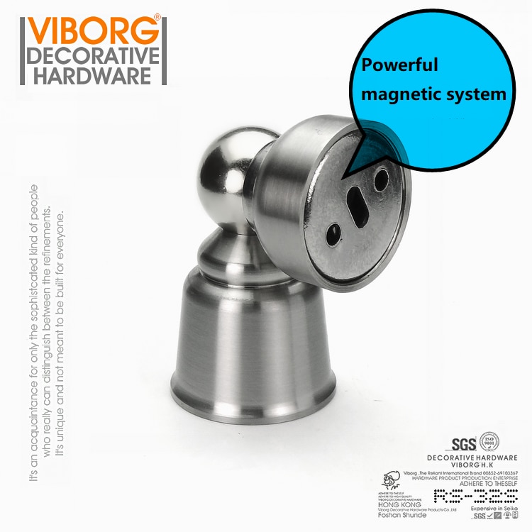 VIBORG Luxus Solide SUS304 Edelstahl Boden Zauberstab montiert Magnetische Magnet Tür Stopper Tür halt Türstopper RS-32S