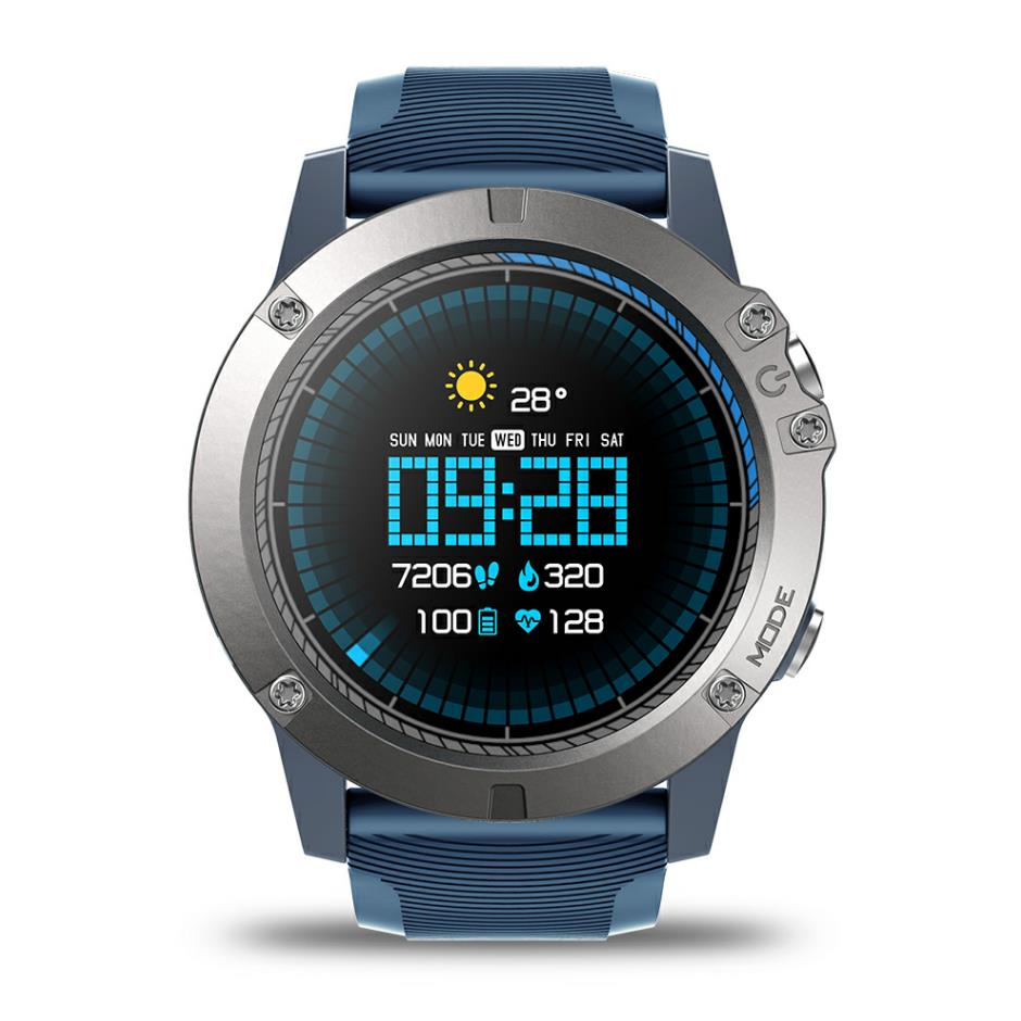 Zeblaze VIBE 3 PRO couleur écran tactile sport Smartwatch fréquence cardiaque IP67 étanche météo musique à distance hommes pour IOS et Android: Blue