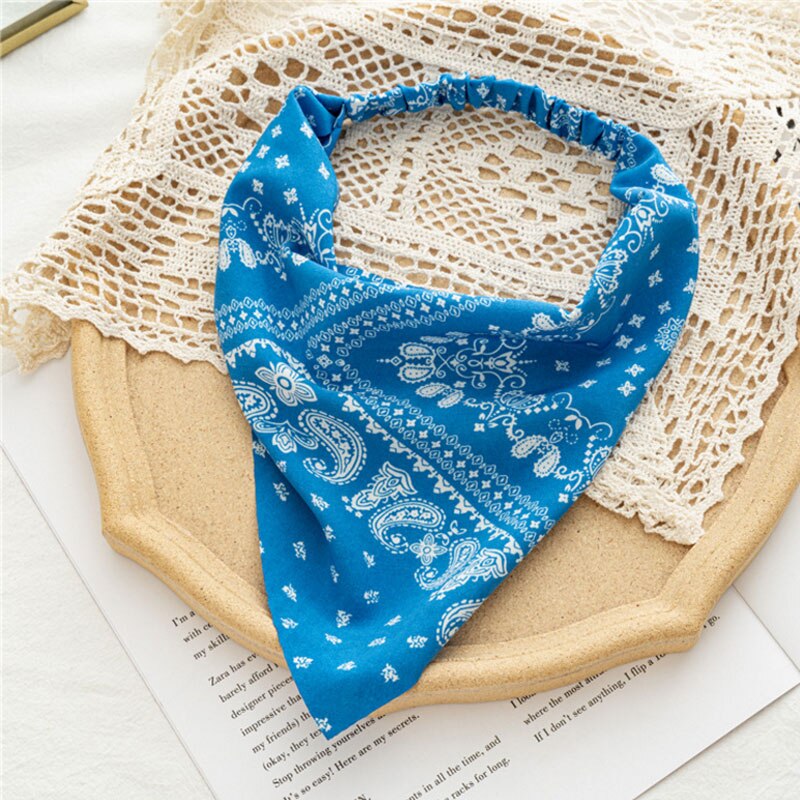 Udskrivning vintage bandana tørklæde trekant hårbånd hår tørklæde voksne kvinder pige hoved slid beklædningsgenstande tilbehør