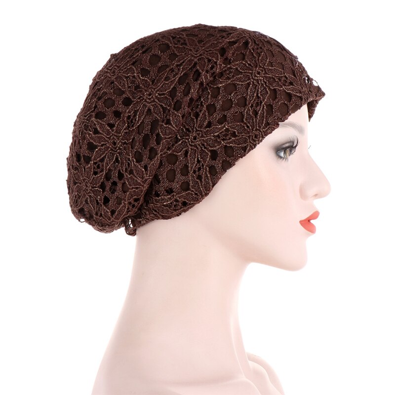 Gorro turbante de encaje Floral para mujer, gorros árabes musulmanes, gorros de quimio, gorros de flores, gorros con diamantes de imitación, gorro de oración