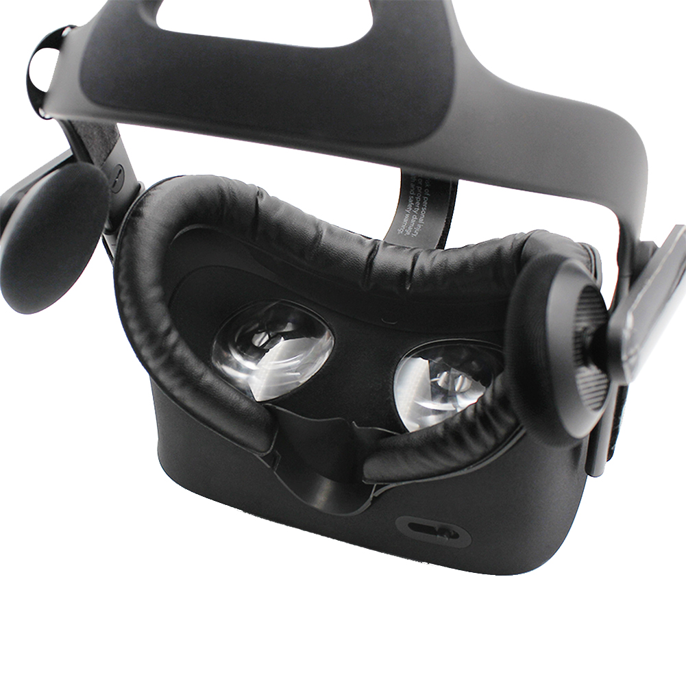 Gesichts Interface Set Eye Maske Pad Ersetzen Zubehör Schwarz Abdeckung PU Leder Schaum Nase Rest Komfort Für Oculus Rift VR headset