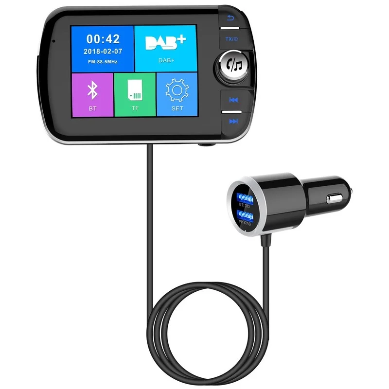 Bil bluetooth dab digitalradio digitalradio bluetooth  mp3- spiller fm sender dab 004 materiale abs