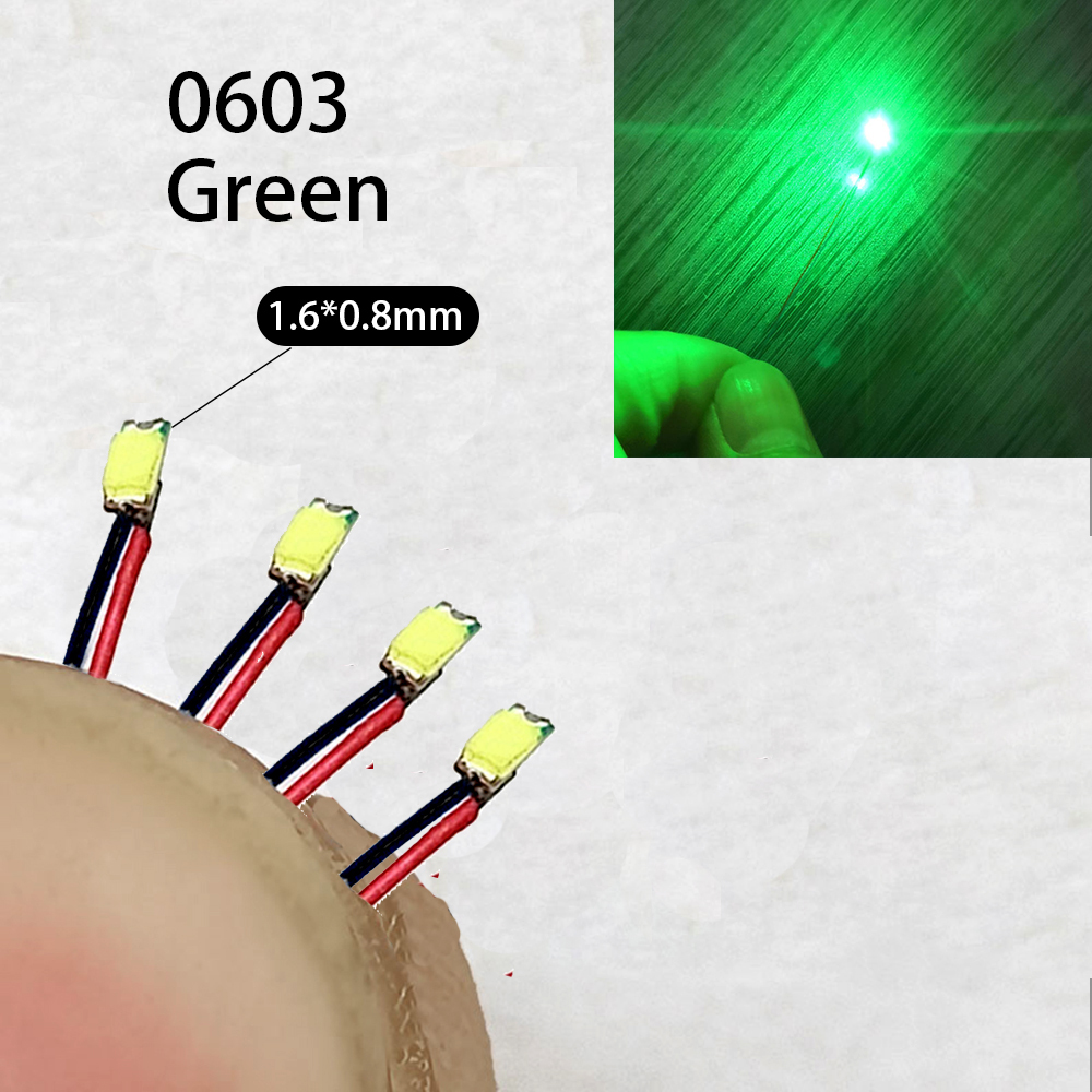40Pcs/Lot 0402 0603 0805 1206 Led SMD Wire For Model Train HO N OO Scale Red Black Line Pre-soldered Micro Litz Diorama Railway: VIOLET/紫罗兰