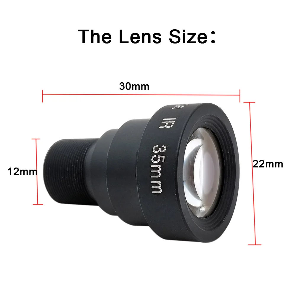Lente de cámara CCTV de longitud Focal larga HD 5MP M12 50mm 35mm 25mm lente de 5 megapíxeles para cámara de seguridad IP analógica AHD EKEN SJCAM