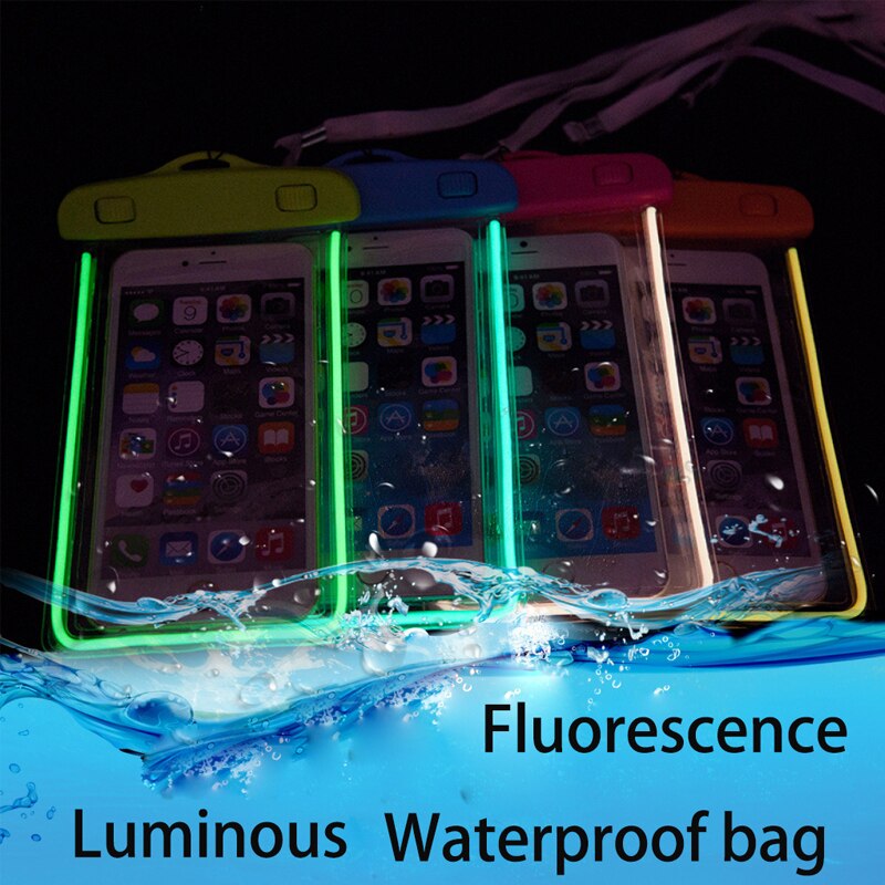 Universele Waterdichte Telefoon Pouch Voor iPhone Waterdichte Gevallen Voor Xiaomi Onderwater Licht Doos Zwemmen Waterdichte Tas Voor Samsung