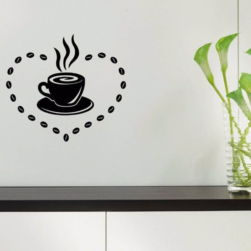 Yoyoyu vinyl väggdekor kök kafé drycker små föremål dekoration papel de parede para quarto klistermärken  fd250