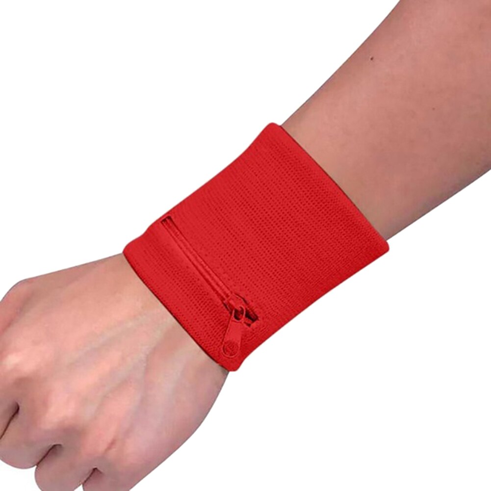 Mini pulsera deportiva con cremallera, monedero, porta llaves, bolsa de muñeca de algodón, novedad
