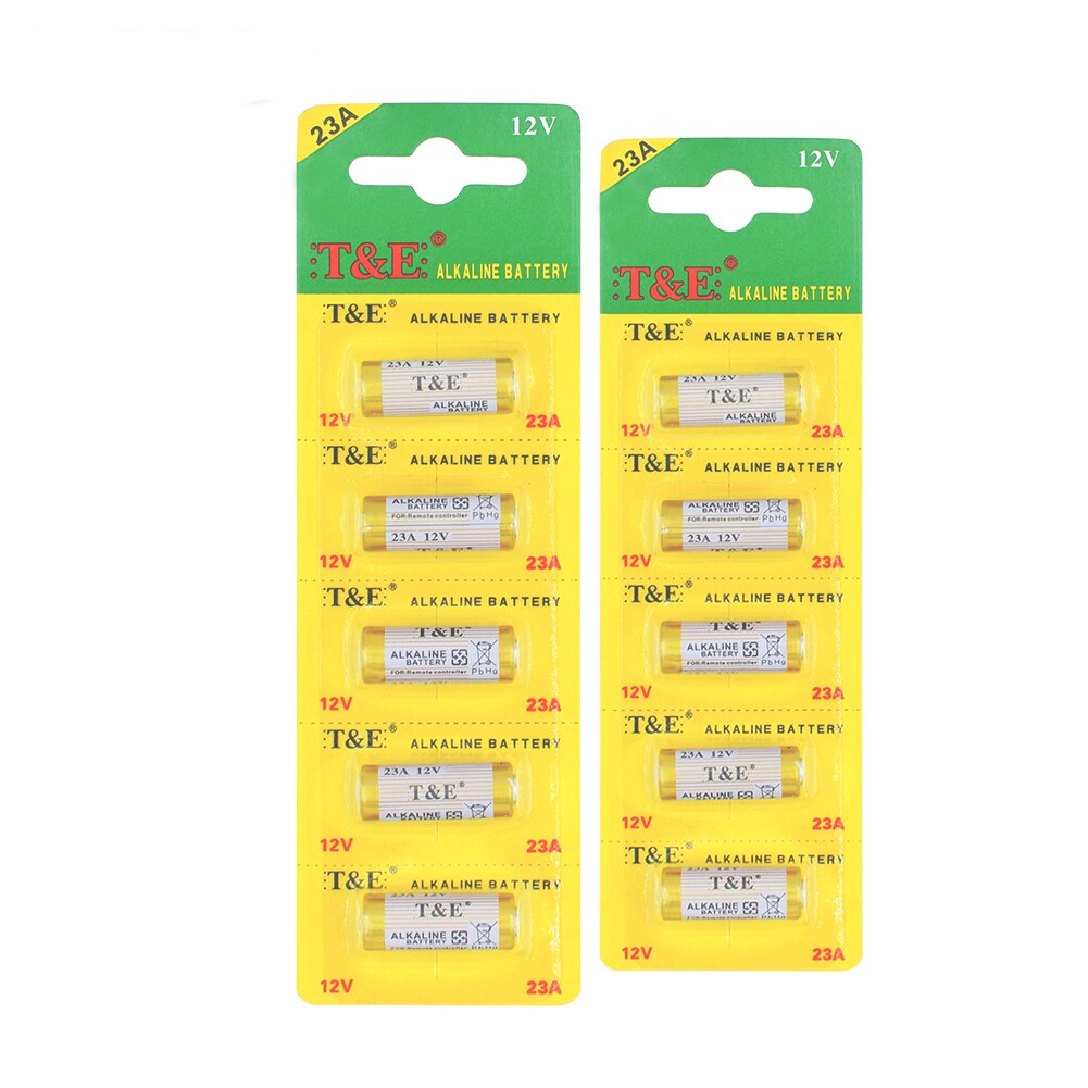 10 pièces/lot 12v piles alcalines A23 23A 23AE E23A V23GA MN21 GP23A LRV08 batterie sèche pour télécommande rasoir horloge jouet lampe de poche LED