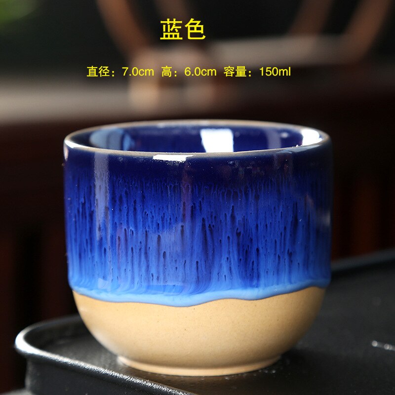 1Pcs Keramische Kopje Thee Oven Change China Porselein Kung Fu Kopjes Aardewerk Drinkware Servies Water Mok Voor: C-150ml