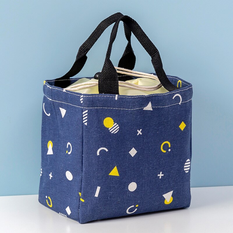 Korean Style Cooler Lunch Bags Thermal Cute Lunch Bags For Women Men Kids Convenient Lunch Box Tote Picnic Food Drawstring Bags: 1