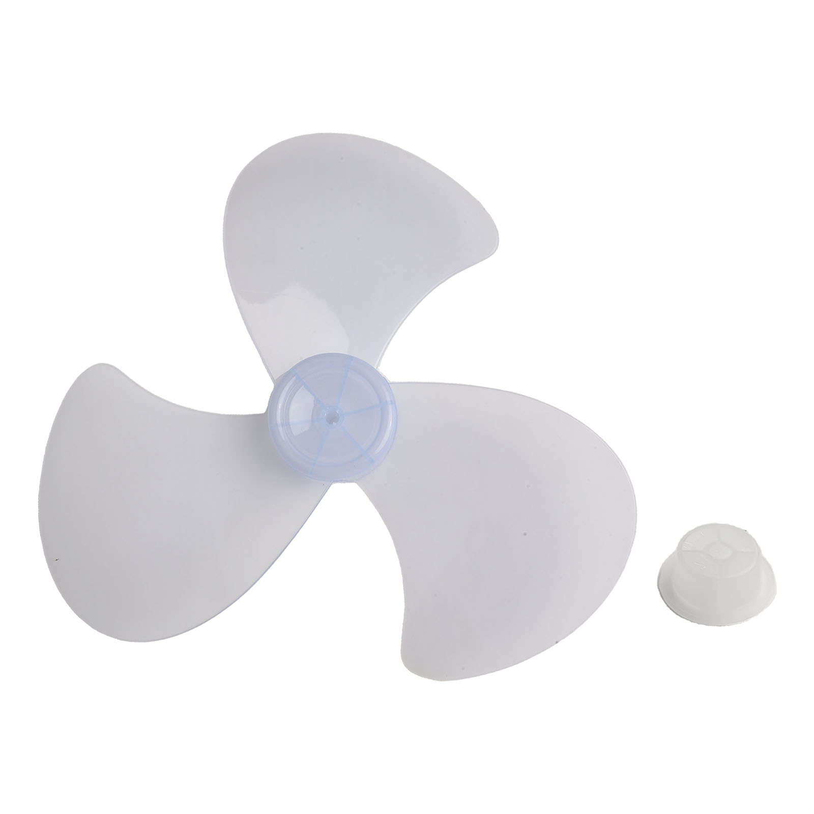 Fan Blade Replacement Three Leaves Fan Blade PP Plastic Material Quiet Operation High Temperature Resistant For Desk Fan: WHITE