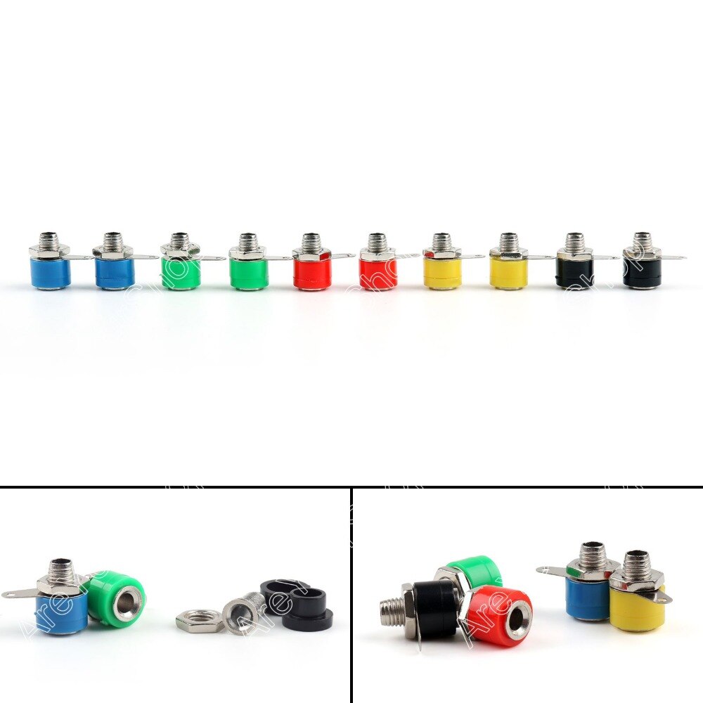 Areyourshop 100 Pcs Banana Buchse 4mm Jack Zu Bananen Stecker Test Ausrüstung stereo-minianschluss stecker Draht Stecker