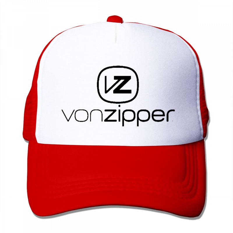 VonZipper SkateBoard Baseball cap men women Trucker Hats adjustable cap: 3-Red