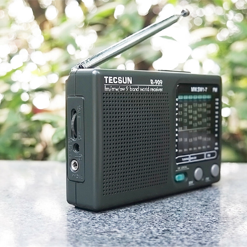 Newly Tecsun R-909 R909 Radio FM / MW / SW 9 Band Word Receiver Portable Radio Tecsun R909 Stereo Radio Convenient Radio