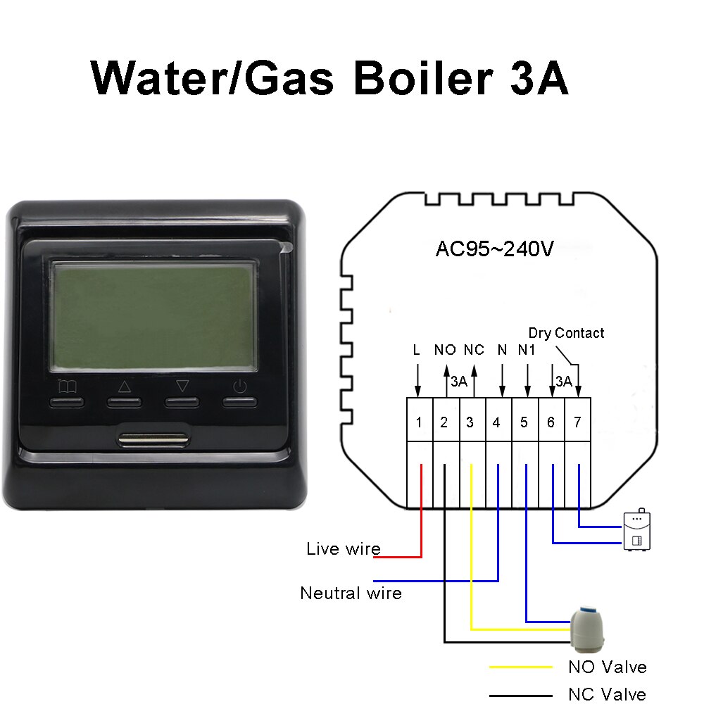 Room Thermostat WiFi Smart Heating Temperature Controller Boiler/Actuator/Electric Heating Thermostat Warm Floor Controller: MK60WL-H