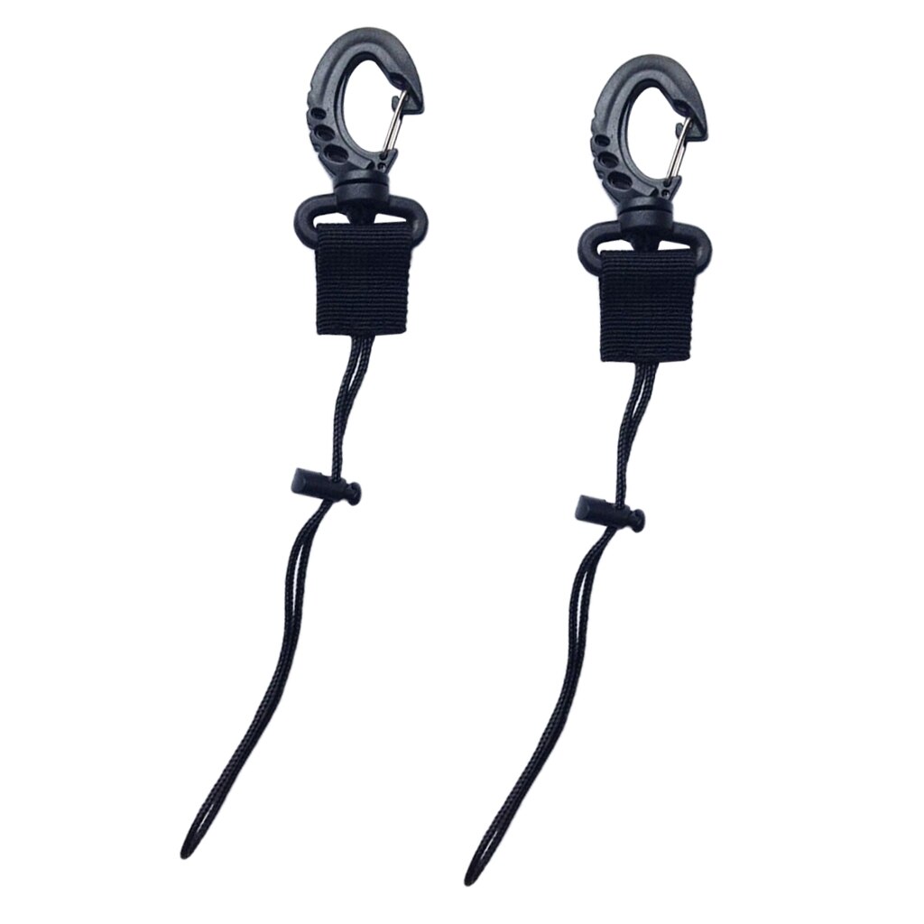 2 Stuks Duiken Plastic Swivel Spring Snap Hook Clip Met Touw