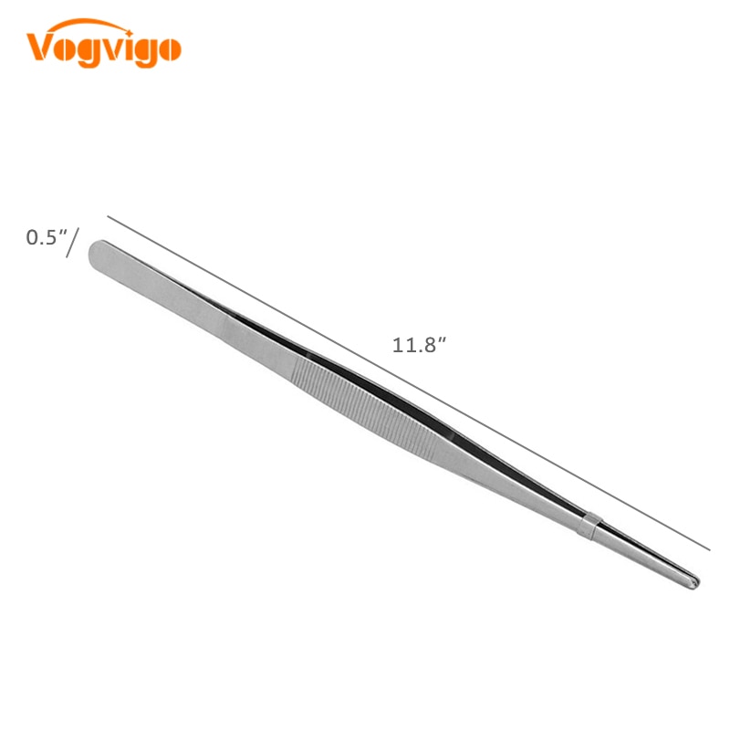 30cm/12 tum rostfritt stål bbq pincett bbq grill mat tång klämma buffé bbq restaurang verktyg matlagningsverktyg kökstillbehör