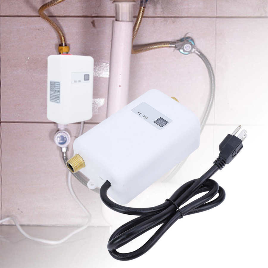 LCD Digital Water Heater Tankless Instantaneous Water Heater Kitchen Bathroom Fast Heating Electric Shower Water Heater