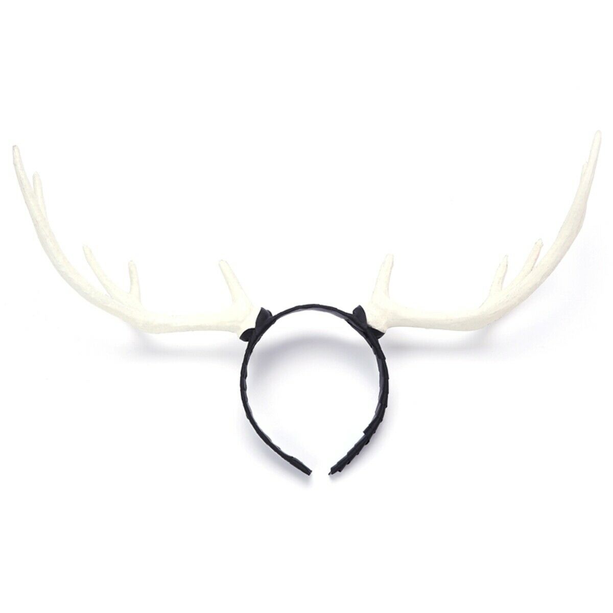 Diadema de Navidad gótico Halloween ciervo cuerno de Navidad disfraz cuernos diadema accesorios: Blanco