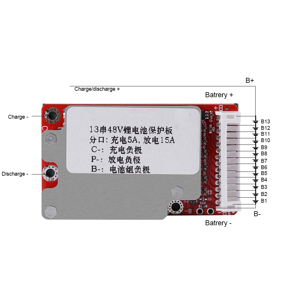 Li-Polymer Batterij Bescherming Boord Li-Ion Batterij Bescherming Boards Met Flexibele Platte Kabel Voor 13S 48V/54.6V Batterijen