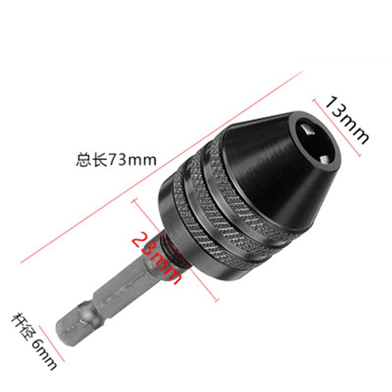 Universal Drill Chuck Adapter Convertor Keyless Shaft Chuck Clamp 0.3-6.5mm Electric Motor Shaft Mini Chuck Fixture