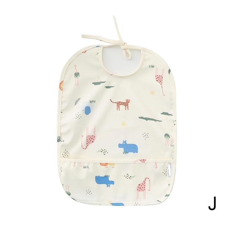 Voeden Tekening Schort Waterdichte Verstelbare Leuke Print Pocket Met Slabbetjes Bib Kinderen Spullen Baby Mouwloze Baby Meubi: J Zoo