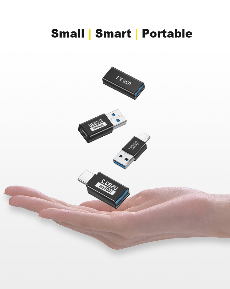 Adaptador USB 3.0 a TYPE-C hembra USB 3.1 Gen 2 Unidad USB de transferencia de alta velocidad Adaptador A revolución C hembra 2.0
