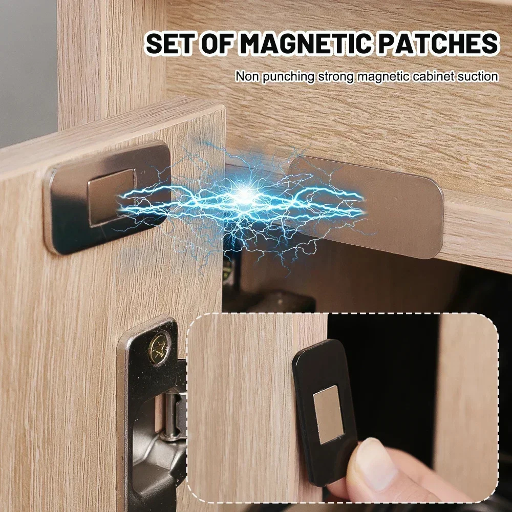 1/6Sets Magnetische Kast Vangt Deur Stop Zelfklevende Onzichtbare Verborgen Magneet Kast Meubels Kast Lade Dichter Keuken