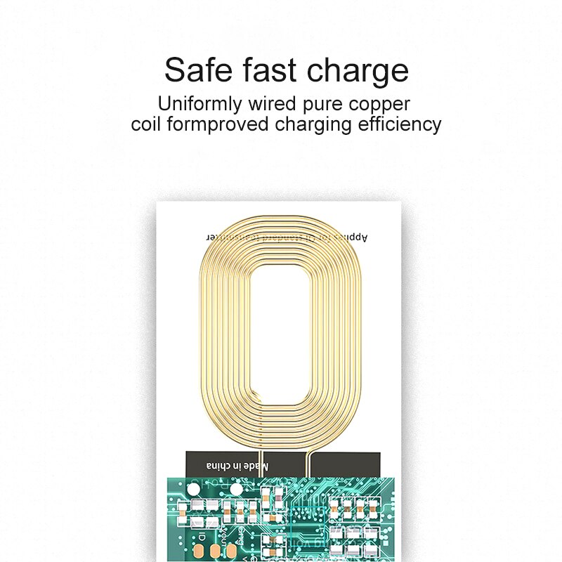 Micro USB Type C Wireless Charge Receiver Fast Charging induction Charger For iPhone Huawei Xiaomi Redmi Mobile Phone Charge Pad