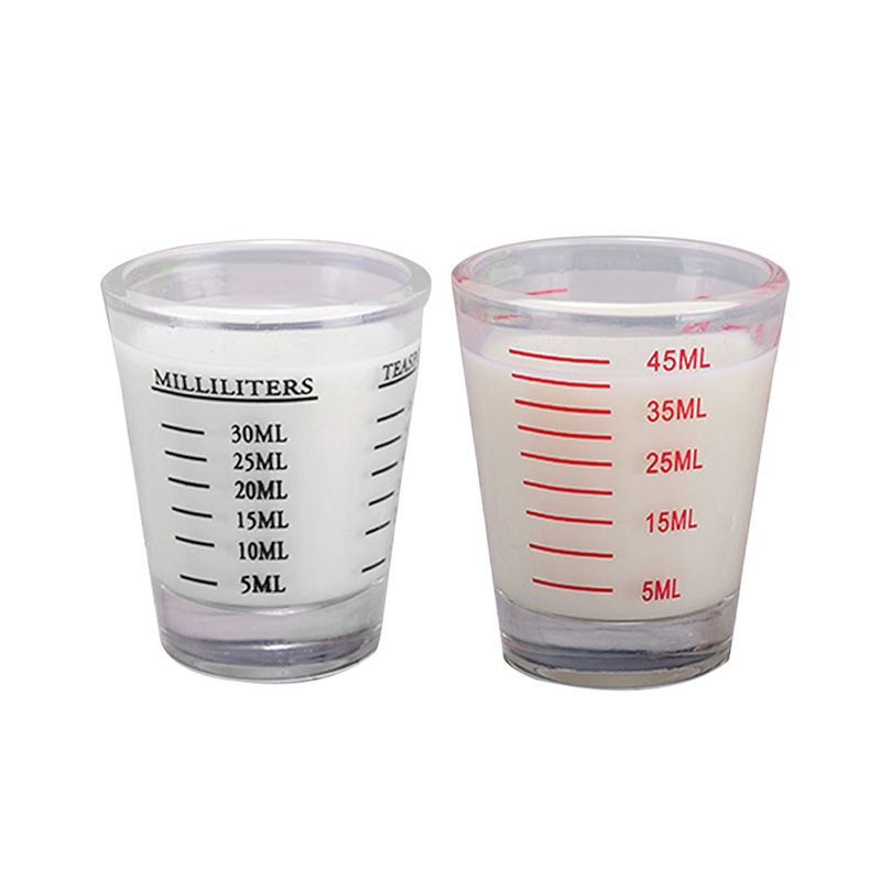 30/60 ML di Vetro di Misura Tazza di Caffè caffè espresso Tazza una volta Tazza di Vetro di Colpo di Vetro Liquido con Bilancia Misura Utensile Da Cucina Forniture