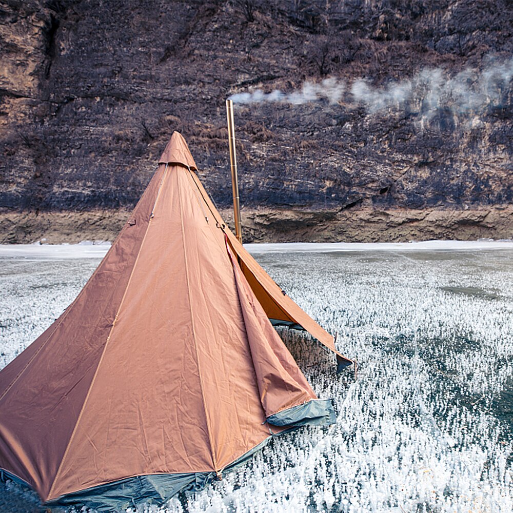 Tente chaude pour poêle à bois de chauffage, anneau Anti-brûlure ignifuge