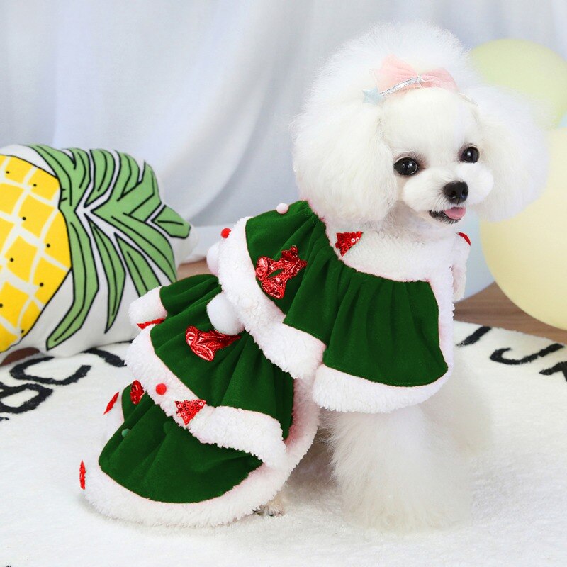 Christmas Dog Dress Winter Pet Dog Clothes Pet Xma... Grandado Christmas Dog Dress Winter Pet Dog Clothes Pet Xma... Grandado
