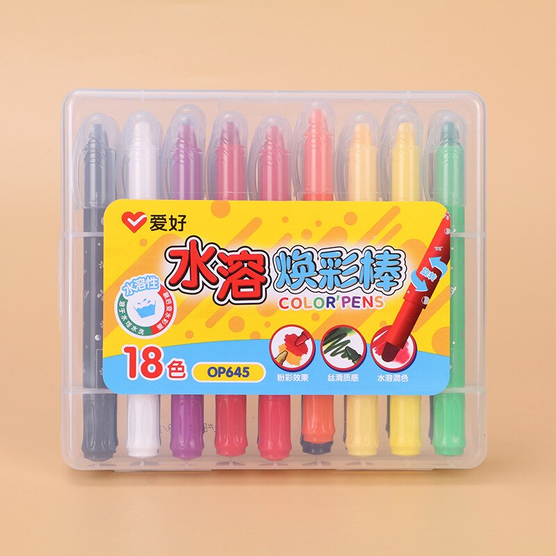 Oil pastel sticks /children 12/18/24/36/48 color washable crayon oil pastel sticks / art supplies / painting supplies: 18 colors