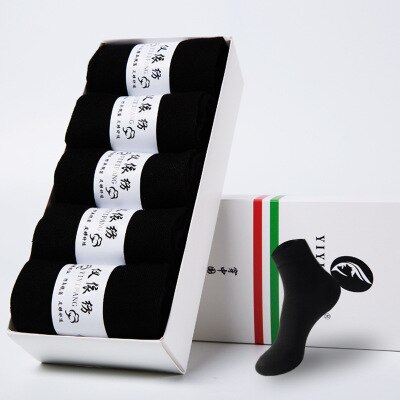 5Stck Neue Youpin Herbst Winter Feuchtigkeit wicking socke Baumwolle Socken Plus Größe Schwarz Geschäft Männer Socken Atmungsaktiv für Männliche: 5Stck Schwarz
