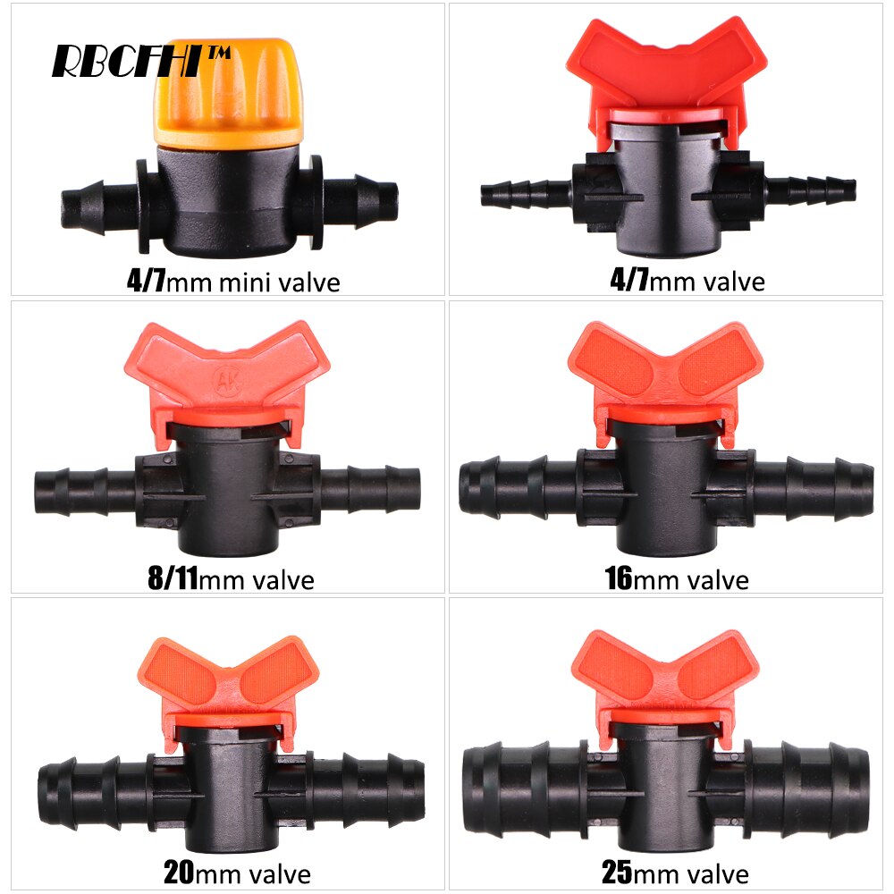 Rbcfhi puutarhahana 1/4 " 3/8 " 1/2 " 3/4 " 5/8 " kasteluvesiventtiili miniventtiili 2- tie letku vesisulkuliittimet piippusovitin