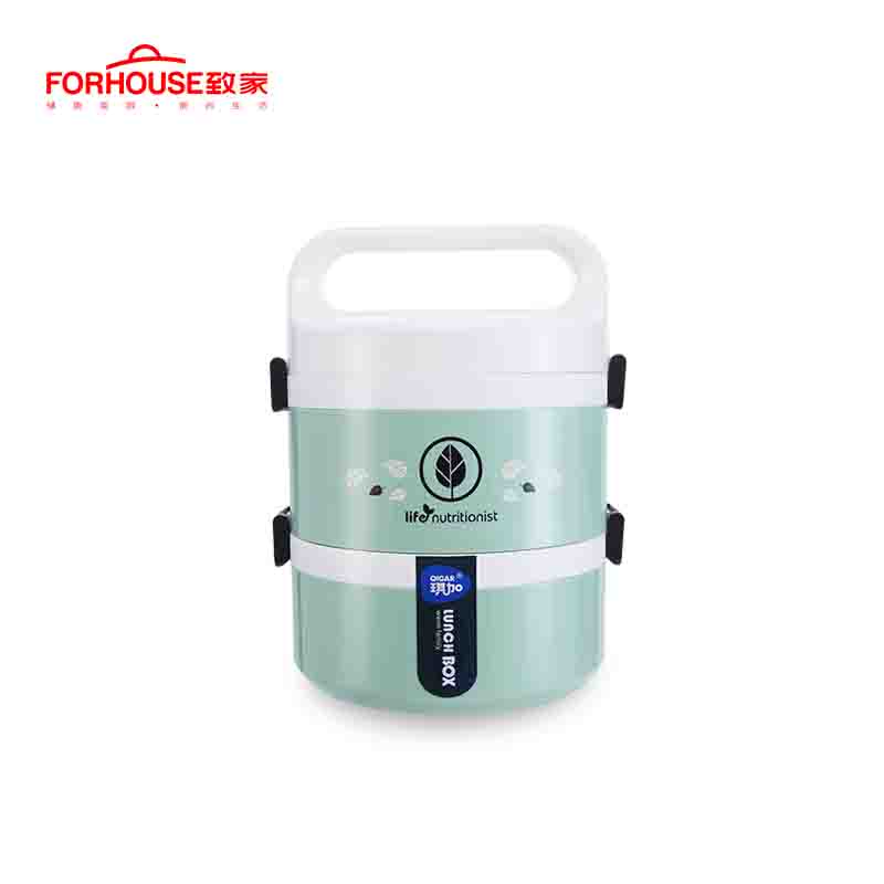 1-5 Layer Lunch Box Microwavable Bento Box Leak-Proof Portable Food Container Storage Box for Kids Large Size: green / two layer1850ml