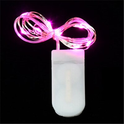 Led-lichtsnoer 3m 2m knoppen 5m op batterijen werkend, voor kerstversiering op bruiloften en andere gelegenheden.: Roze / 5m 50 led niet batterij