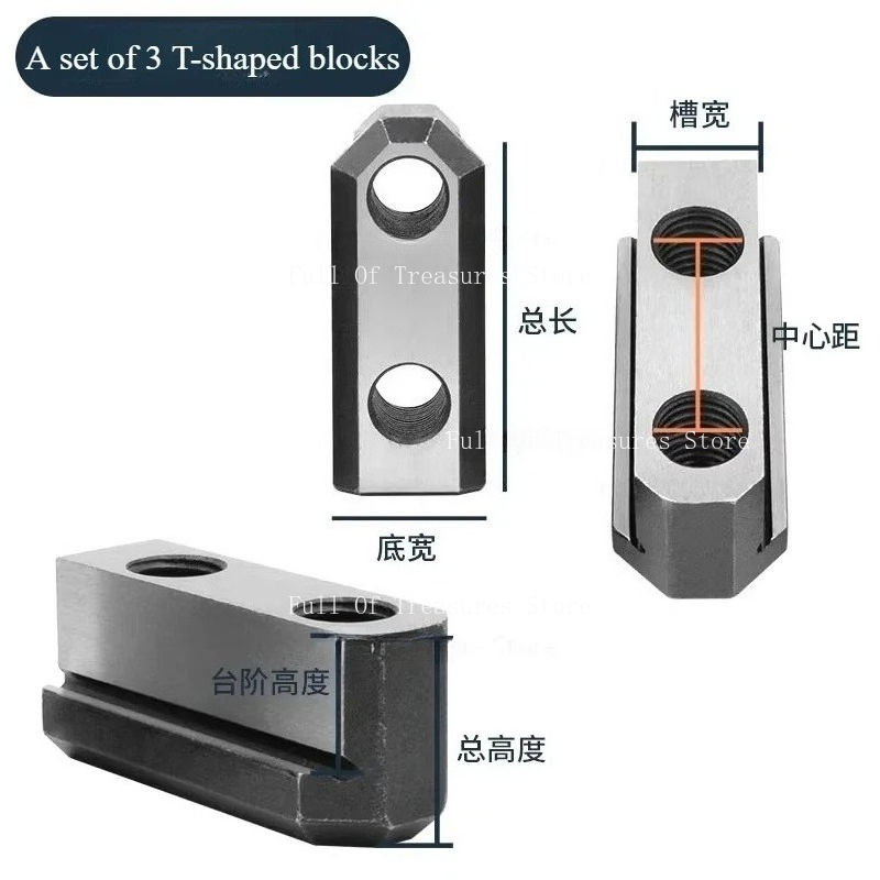 SBT 5 6 8 12 CNC Lathe Chuck Jaws Inch Internal Hole Machining Holder Boring Cutting Tool Hollow T Nut Block