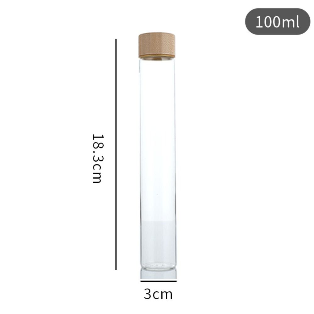 Botellas dispensadoras de vidrio, frascos de especias sellados, tanque de almacenamiento transparente, herramienta de almacenamiento, botellas de vidrio con tapas de madera