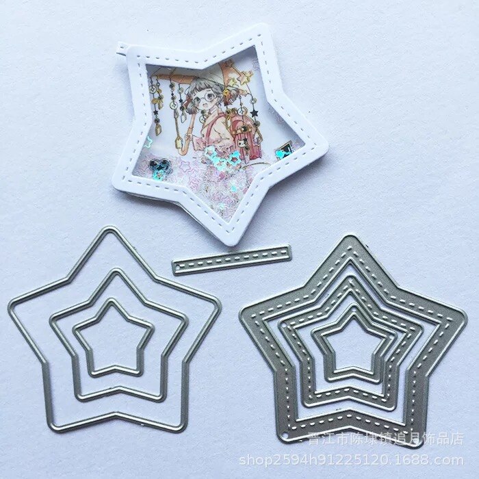 Frame Metal Cutting Dies 3D Rocker card dies stencil For Scrapbooking photo card Making Embossing Card crafts: 5