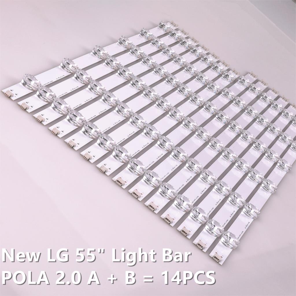 14Stck neue 12LED streifen Schaltungen LZ5501LGEPWA-DL84-R LZ5501LGEPWA-DL84-L FÜR 55 ZOLL 55LA6200-CN 55LN5400-CN POLA 2,0