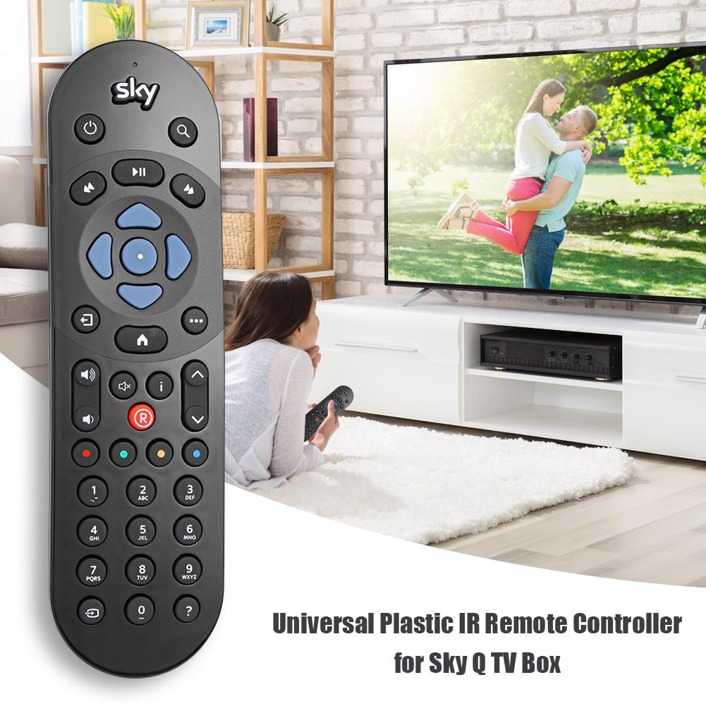 Multifunctionele Plastic Ir Afstandsbediening Voor Sky Q Tv Box Coontroller Zwart Smart Televisie Afstandsbediening Vervanging