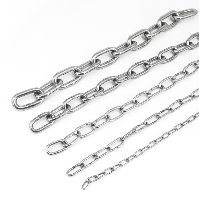 1Meter Roestvrij Stalen Kettingen Tuin Vangrail Kettingen Lifing Link Chain Swing Opknoping Keten Huisdier Trekkabel Doek Drooglijn