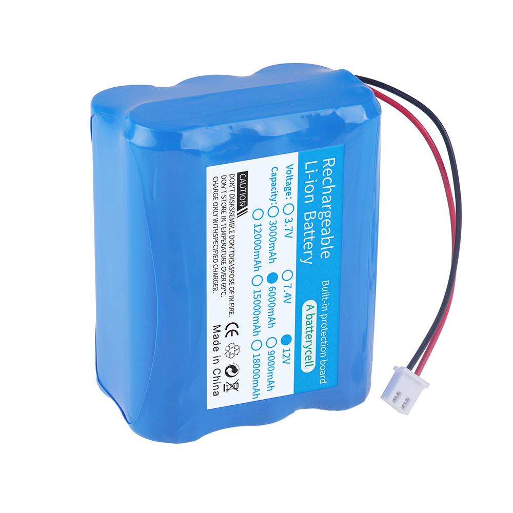 Batterie Lithium-ion Rechargeable 12V 6000mAh 18650 3S2P, haut-parleur, lampe de poche, caméra de vidéosurveillance, projecteur GPS, Kit Portable