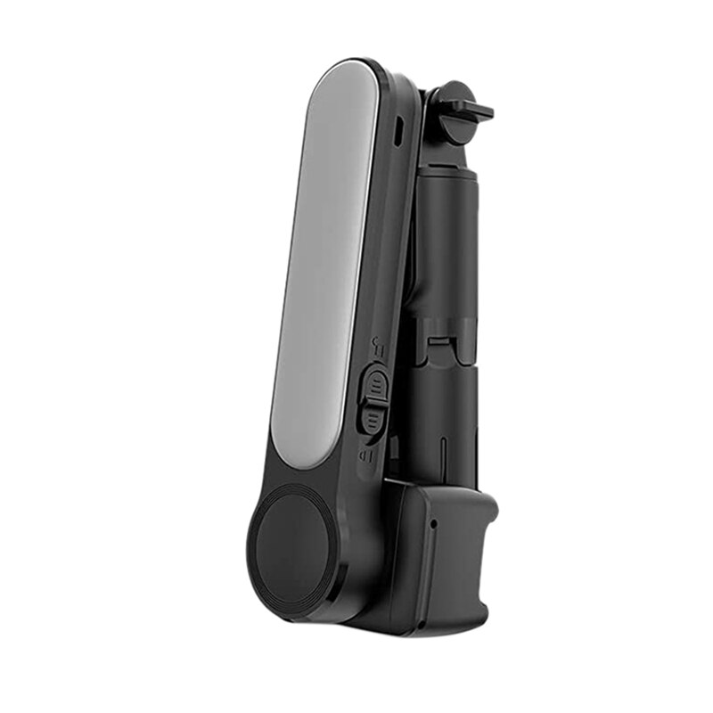 Bildstabilisator, ausziehbarer handy-stabilisator mit 360 °-drehung, selfie-stick-stativ mit fernbedienung und aufhelllicht für smartphones