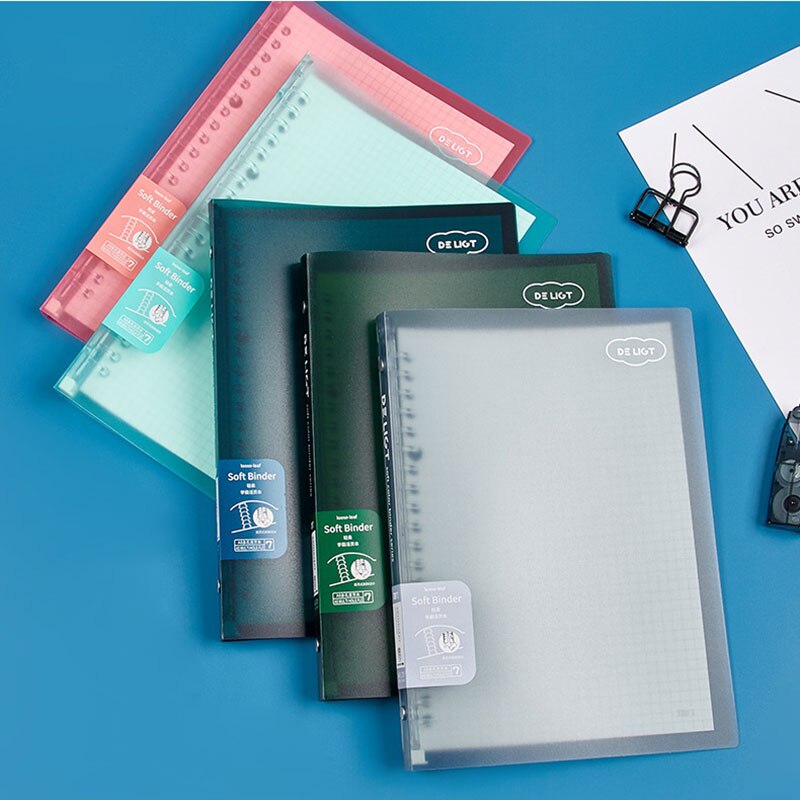 30 Sheet A5 / B5 Loose Leaf Soft Side Notebook Journal Planner Transparent Horizontal Line Notebooks School Office Stationery