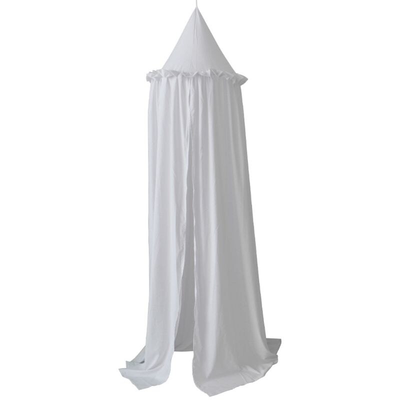 Enfants lit baldaquin rideaux enfants jouent bébé berceau lit suspendu tente ronde suspendue dôme moustique maille chambre décoration: White