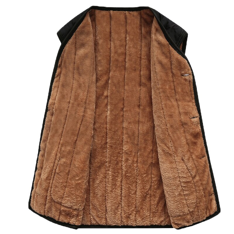 PEVSN Winter Men Vests Fleece Warm Waistcoat Man Outwear Casual Thermal Soft Vests Thick Windreaker Sleeveless Jackets Clothing