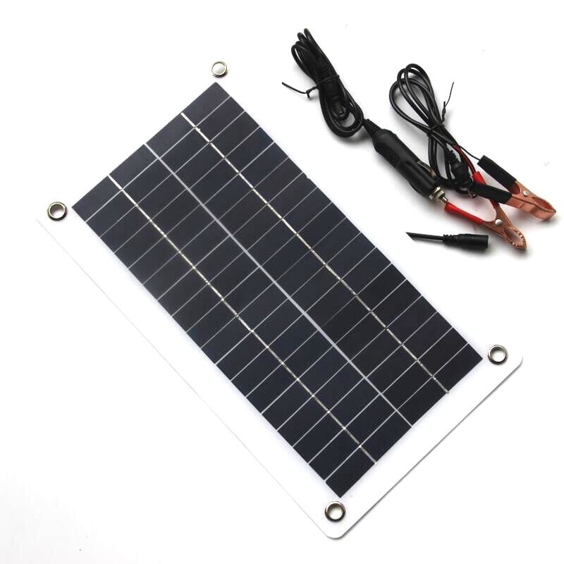 10W 18V 12V Draagbare Zonnepaneel Lader Met Dc 5521 Kabel Voor 12V Auto Boot Motor batterij Oplader